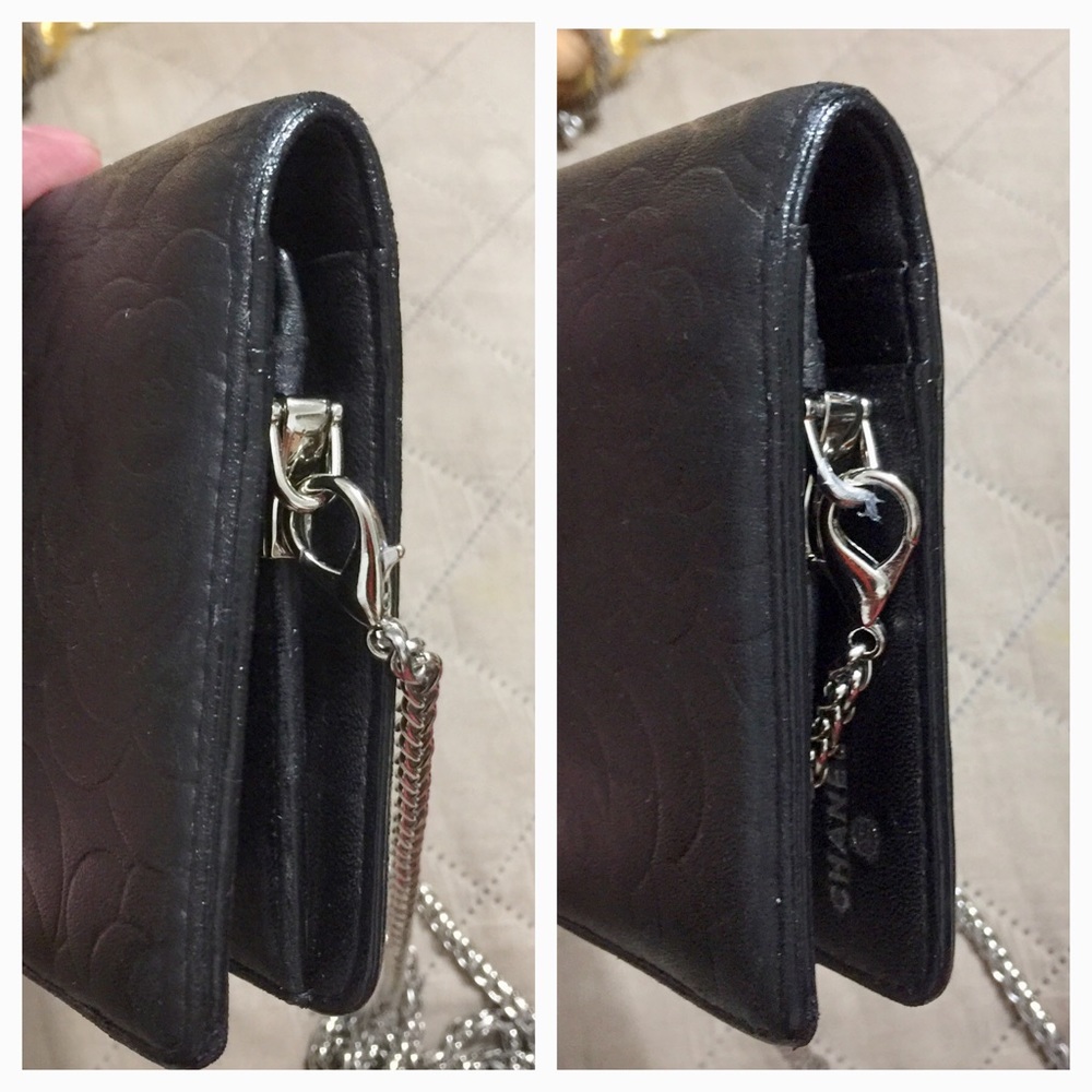 ❌❌CHANEL CC Logo Lamb Skin Wallet/Crossbody Bag 💼 - Picture 11 of 15